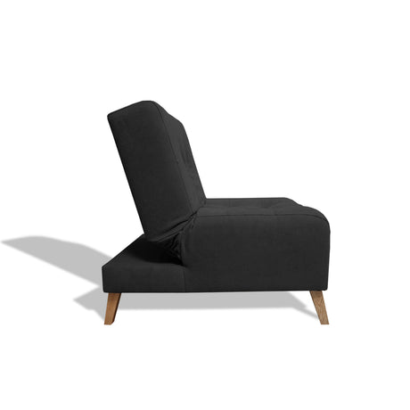 Poltrona Egli Negro 70x94cm de Un Puesto Reclinable Antifluido y sin Apoya Brazos - SOFAS Y POLTRONAS | Bylmo