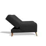 Poltrona Egli Negro 70x94cm de Un Puesto Reclinable Antifluido y sin Apoya Brazos - SOFAS Y POLTRONAS | Bylmo