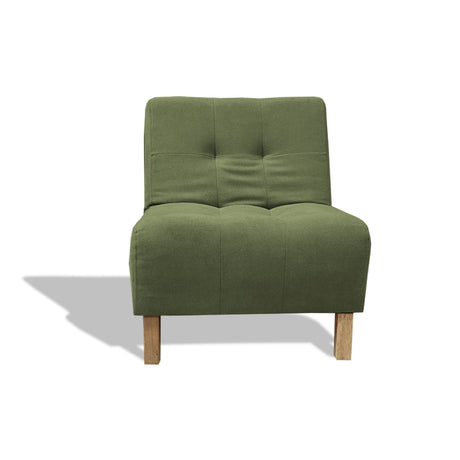 Poltrona Egli Verde 70x94cm de Un Puesto Reclinable Antifluido y sin Apoya Brazos - SOFAS Y POLTRONAS | Bylmo