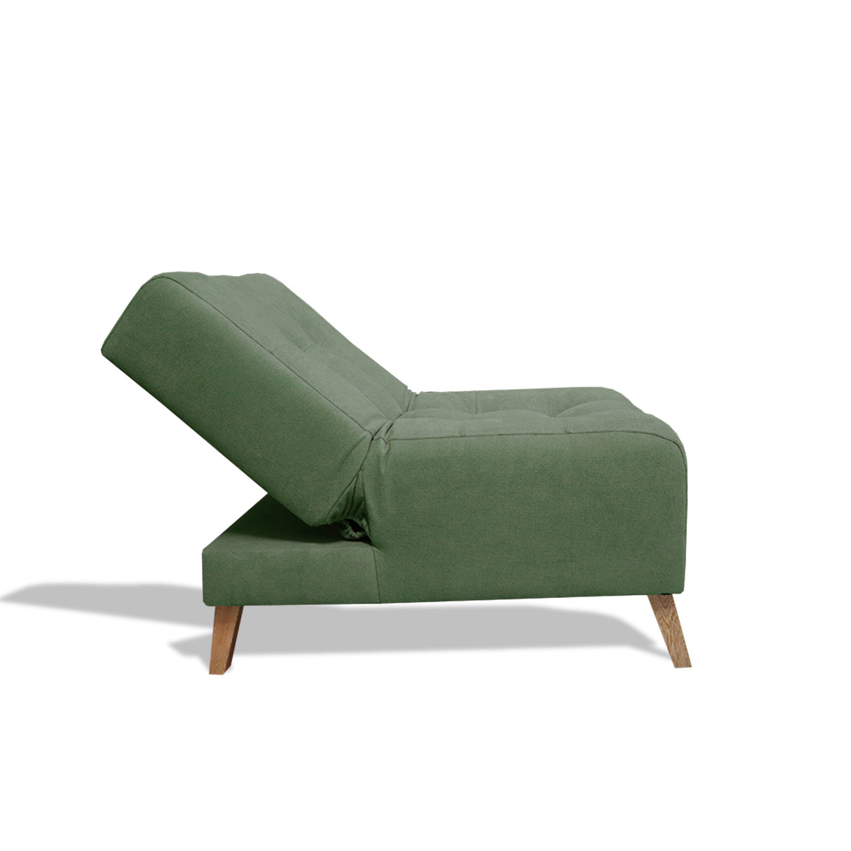 Poltrona Egli Verde 70x94cm de Un Puesto Reclinable Antifluido y sin Apoya Brazos - SOFAS Y POLTRONAS | Bylmo