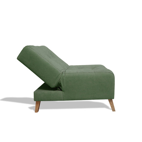 Poltrona Egli Verde 70x94cm de Un Puesto Reclinable Antifluido y sin Apoya Brazos - SOFAS Y POLTRONAS | Bylmo