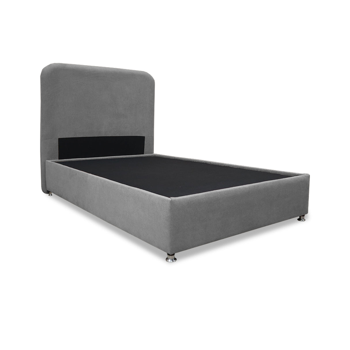 Combo Base Cama y Cabecero Comfort Gris para Cama Semidoble 120 X 190 Cm con Patas - CAMAS | Bylmo