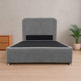 Combo Base Cama y Cabecero Comfort Gris para Cama Semidoble 120 X 190 Cm con Patas - CAMAS | Bylmo