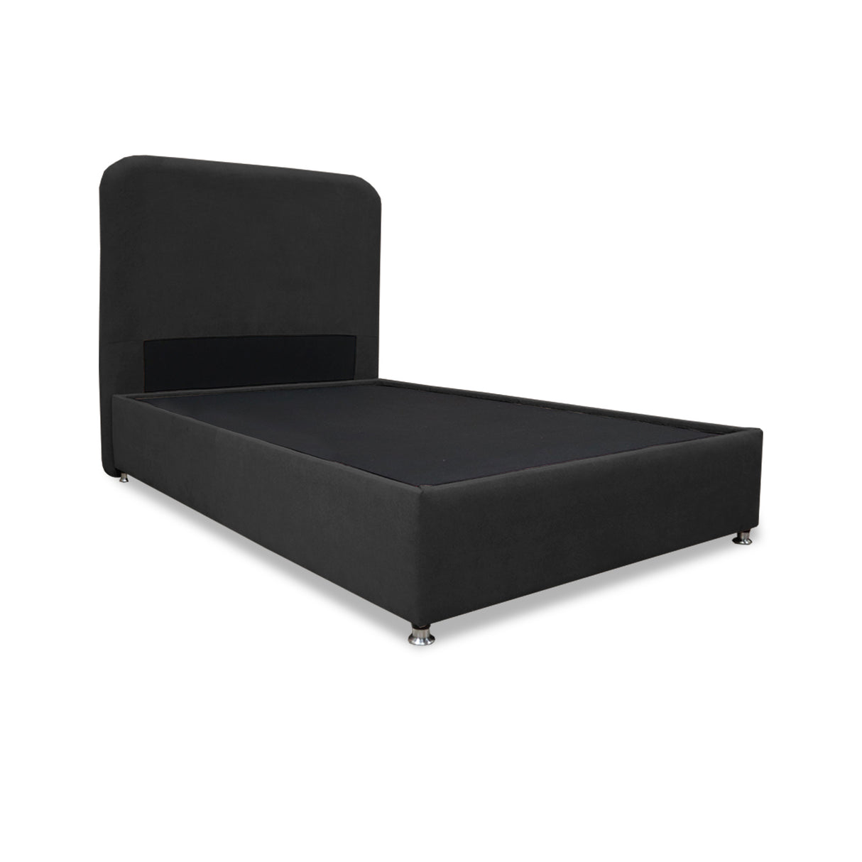 Combo Base Cama y Cabecero Comfort Negro para Cama Semidoble 120 X 190 Cm con Patas - CAMAS | Bylmo