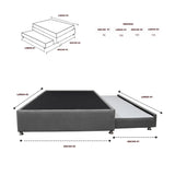 Cama Tarima Nido Comfort Gris para Cama Sencilla 100 X 190 Cm con Patas - CAMAS | Bylmo