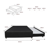 Cama Tarima Nido Comfort Negro para Cama Sencilla 100 X 190 Cm con Patas - CAMAS | Bylmo