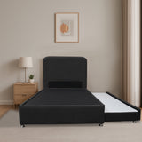 Combo Cama Tarima Nido y Cabecero Comfort Negro para Cama Sencilla 100 X 190 Cm con Patas - CAMAS | Bylmo