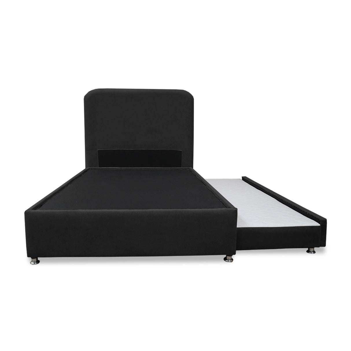 Combo Cama Tarima Nido y Cabecero Comfort Negro para Cama Sencilla 100 X 190 Cm con Patas - CAMAS | Bylmo