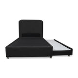 Combo Cama Tarima Nido y Cabecero Comfort Negro para Cama Semidoble 120 X 190 Cm con Patas - CAMAS | Bylmo