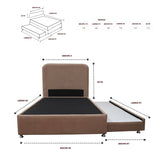 Combo Cama Tarima Nido y Cabecero Comfort Camel para Cama Doble 140 X 190 Cm con Patas - CAMAS | Bylmo