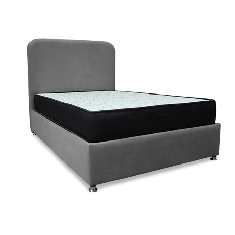 Combo Base Cama y Colchón Comfort Gris para Cama Sencilla 100 X 190 Cm con Patas - CAMAS | Bylmo