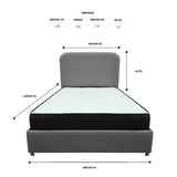 Combo Base Cama y Colchón Comfort Gris para Cama Sencilla 100 X 190 Cm con Patas - CAMAS | Bylmo