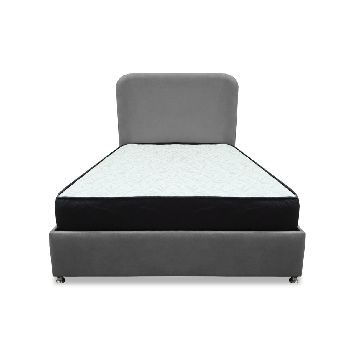 Combo Base Cama y Colchón Comfort Gris para Cama Doble 140 X 190 Cm con Patas - CAMAS | Bylmo