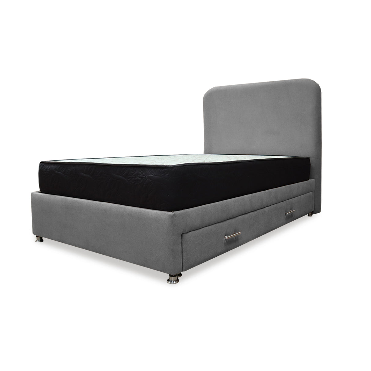 Combo Cama Tarima y Colchón Comfort Gris para Cama Sencilla 100 X 190 Cm con Patas - CAMAS | Bylmo