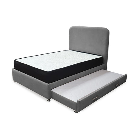 Combo Cama Tarima y Colchón Comfort Gris para Cama Semidoble 120 X 190 Cm con Patas - CAMAS | Bylmo