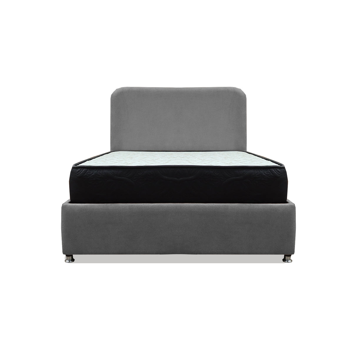 Combo Cama Tarima y Colchón Comfort Gris para Cama Semidoble 120 X 190 Cm con Patas - CAMAS | Bylmo