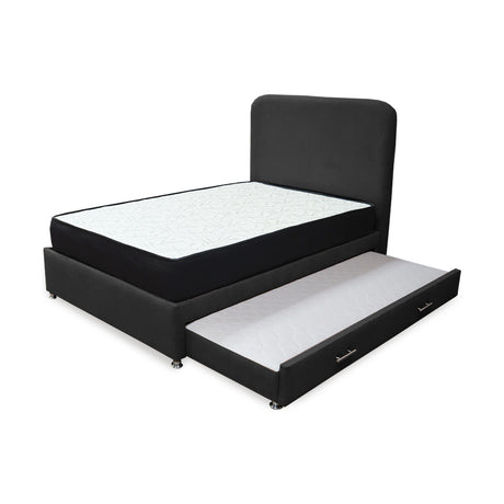 Combo Cama Tarima y Colchón Comfort Negro para Cama Semidoble 120 X 190 Cm con Patas - CAMAS | Bylmo