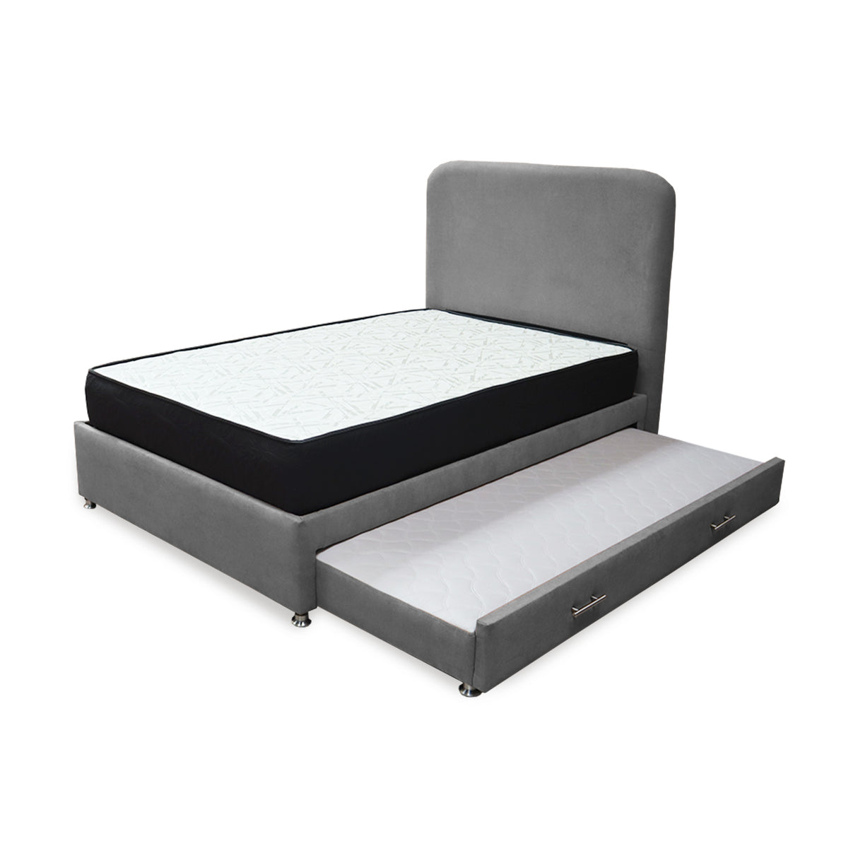 Combo Cama Tarima y Colchón Comfort Gris para Cama Doble 140 X 190 Cm con Patas - CAMAS | Bylmo