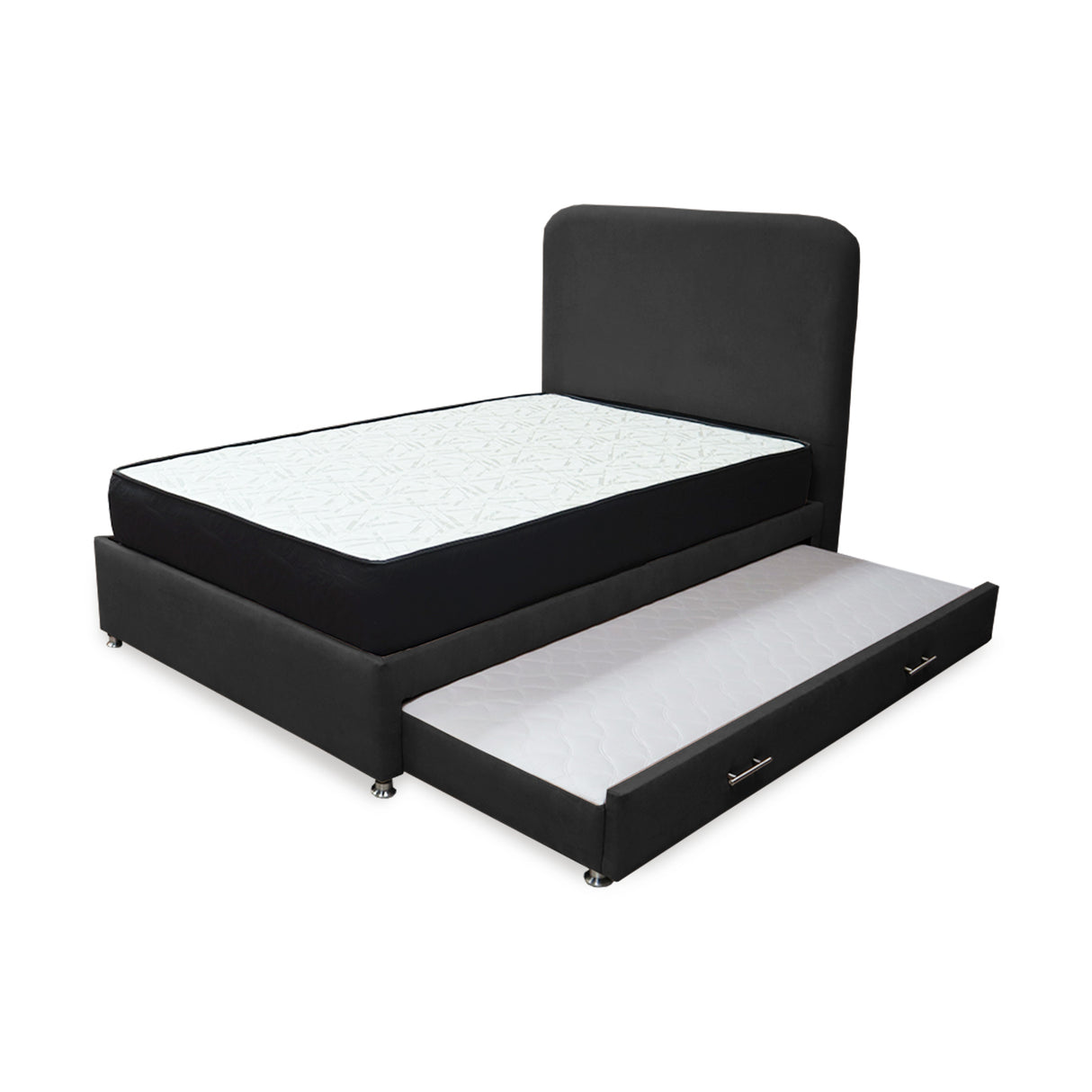 Combo Cama Tarima y Colchón Comfort Negro para Cama Doble 140 X 190 Cm con Patas - CAMAS | Bylmo