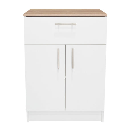 Organizador de Cocina Mayorca Blanco y Duna 60x85.1cm con un Entrepaño y con Dos Comportamientos - BARRAS Y MUEBLES AUXILIARES | Bylmo