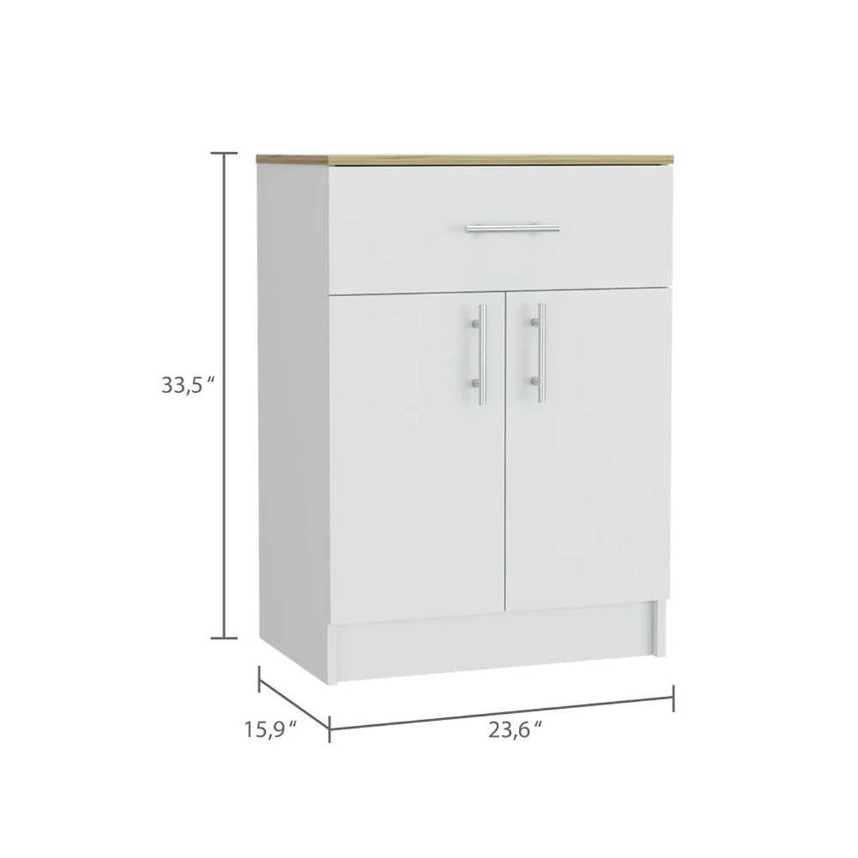 Organizador de Cocina Mayorca Blanco y Duna 60x85.1cm con un Entrepaño y con Dos Comportamientos - BARRAS Y MUEBLES AUXILIARES | Bylmo