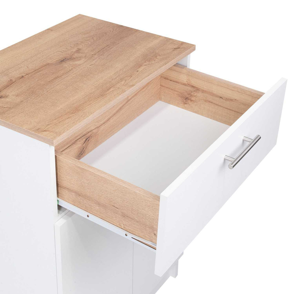 Organizador de Cocina Mayorca Blanco y Duna 60x85.1cm con un Entrepaño y con Dos Comportamientos - BARRAS Y MUEBLES AUXILIARES | Bylmo