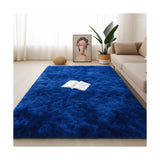 Alfombra de Peluche Rectangular Azul Rey 150x200cm Fondo Entero Suave Antideslizante para Sala De Estar - TAPETES Y ALFOMBRAS | Bylmo
