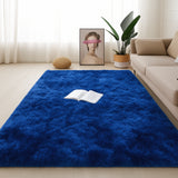 Alfombra de Peluche Rectangular Azul Rey 150x200cm Fondo Entero Suave Antideslizante para Sala De Estar - TAPETES Y ALFOMBRAS | Bylmo