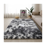 Alfombra de Peluche Rectangular Gris Niebla 150x200cm Fondo Entero Suave Antideslizante para Sala De Estar - TAPETES Y ALFOMBRAS | Bylmo