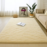 Alfombra de Peluche Rectangular Beige Claro 150x200cm Fondo Entero Suave Antideslizante para Sala De Estar - TAPETES Y ALFOMBRAS | Bylmo