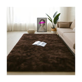 Alfombra de Peluche Rectangular Marron 150x200cm Fondo Entero Suave Antideslizante para Sala De Estar - TAPETES Y ALFOMBRAS | Bylmo
