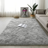 Alfombra de Peluche Rectangular Gris 150x200cm Fondo Entero Suave Antideslizante para Sala De Estar - TAPETES Y ALFOMBRAS | Bylmo
