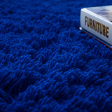 Alfombra de Peluche Rectangular Azul Rey 60x150cm Fondo Entero Suave Antideslizante para Dormitorio - TAPETES Y ALFOMBRAS | Bylmo