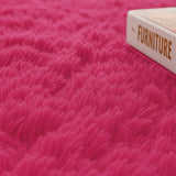 Alfombra de Peluche Rectangular Fucsia 60x150cm Fondo Entero Suave Antideslizante para Dormitorio - TAPETES Y ALFOMBRAS | Bylmo