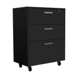 Archivador Wengue 52.8x20.9cm Oficio con Tres Cajones y con Ruedas - ARCHIVADORES | Bylmo