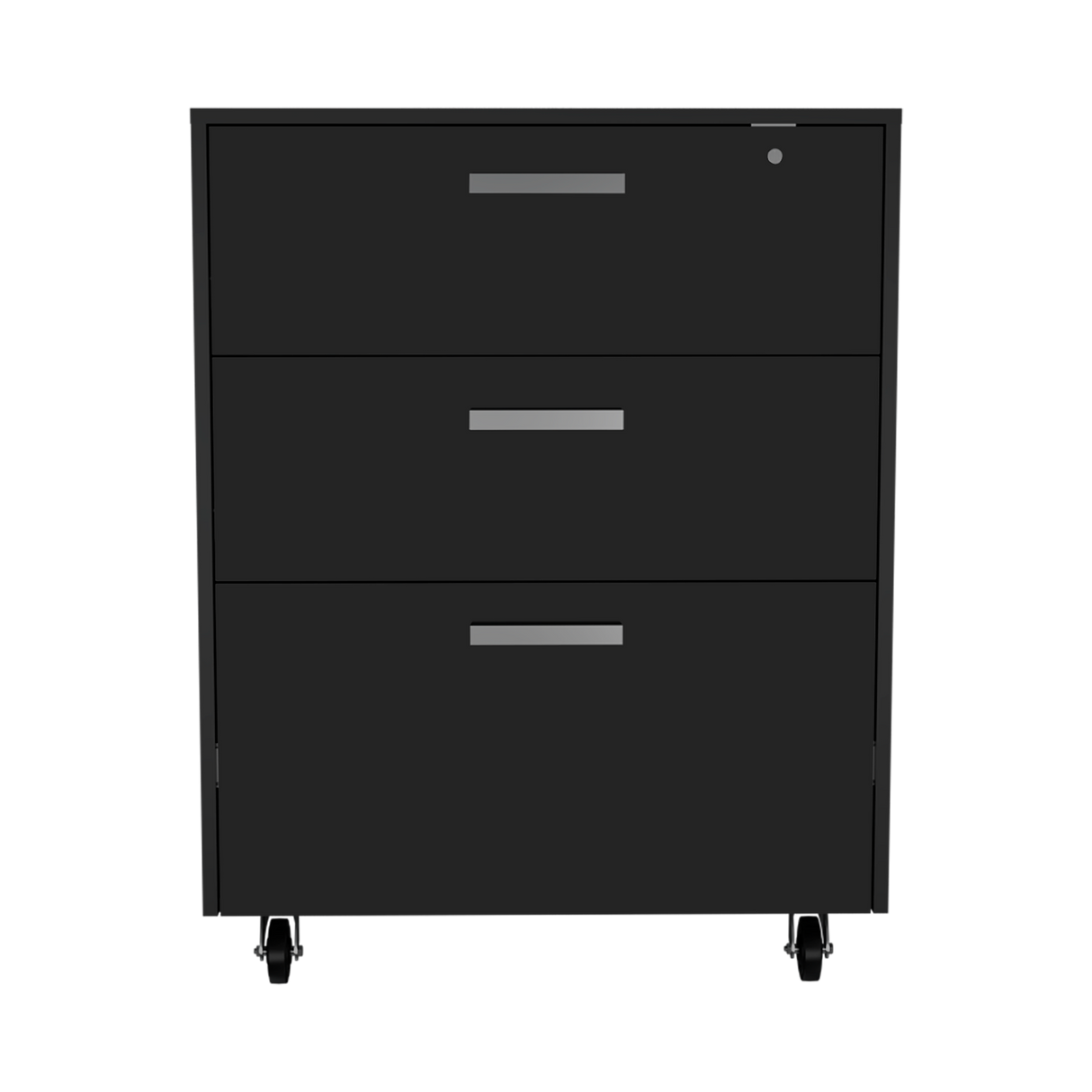 Archivador Wengue 52.8x20.9cm Oficio con Tres Cajones y con Ruedas - ARCHIVADORES | Bylmo