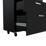 Archivador Wengue 52.8x20.9cm Oficio con Tres Cajones y con Ruedas - ARCHIVADORES | Bylmo