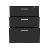 Archivador Wengue 52.8x20.9cm Oficio con Tres Cajones y con Ruedas - ARCHIVADORES | Bylmo