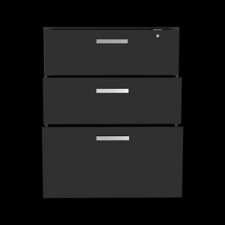 Archivador Wengue 52.8x20.9cm Oficio con Tres Cajones y con Ruedas - ARCHIVADORES | Bylmo