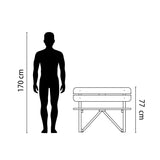 Banca Begonia Negro 100x80cm sin Apoyabrazos - SILLAS DE EXTERIOR | Bylmo