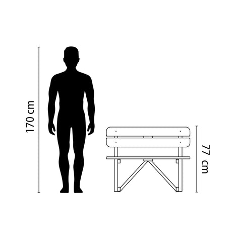 Banca Begonia Negro 100x80cm sin Apoyabrazos - SILLAS DE EXTERIOR | Bylmo