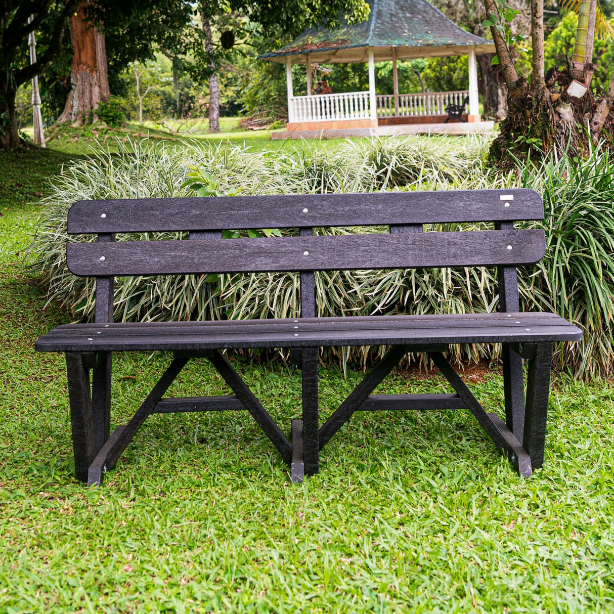 Banca Begonia Negro 151x80cm sin Apoyabrazos - SILLAS DE EXTERIOR | Bylmo