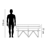 Banca Begonia Negro 151x80cm sin Apoyabrazos - SILLAS DE EXTERIOR | Bylmo