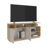 Mesa para TV Hope Fresno Europeo y Capri 150x70cm Para TV Hasta 65" Pulgadas con Cuatro Compartimientos - MUEBLES DE TV | Bylmo