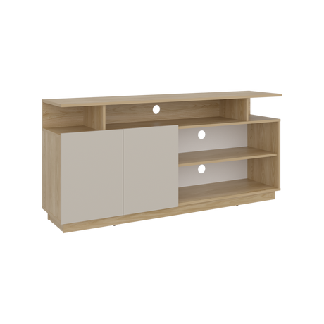 Mesa para TV Hope Fresno Europeo y Capri 150x70cm Para TV Hasta 65" Pulgadas con Cuatro Compartimientos - MUEBLES DE TV | Bylmo