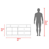 Mesa para TV Hope Fresno Europeo y Capri 150x70cm Para TV Hasta 65" Pulgadas con Cuatro Compartimientos - MUEBLES DE TV | Bylmo