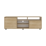 Rack de TV Pino Fresno Europeo 160x55cm Para TV Hasta 70" Pulgadas con Seis Compartimientos - MUEBLES DE TV | Bylmo