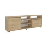 Rack de TV Pino Fresno Europeo 160x55cm Para TV Hasta 70" Pulgadas con Seis Compartimientos - MUEBLES DE TV | Bylmo