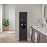 Mueble Auxiliar para Baño Vanessa Wengue 44.1x160.7cm con Tres Entrepaños y con Patas - OTROS MUEBLES PARA BANHO | Bylmo