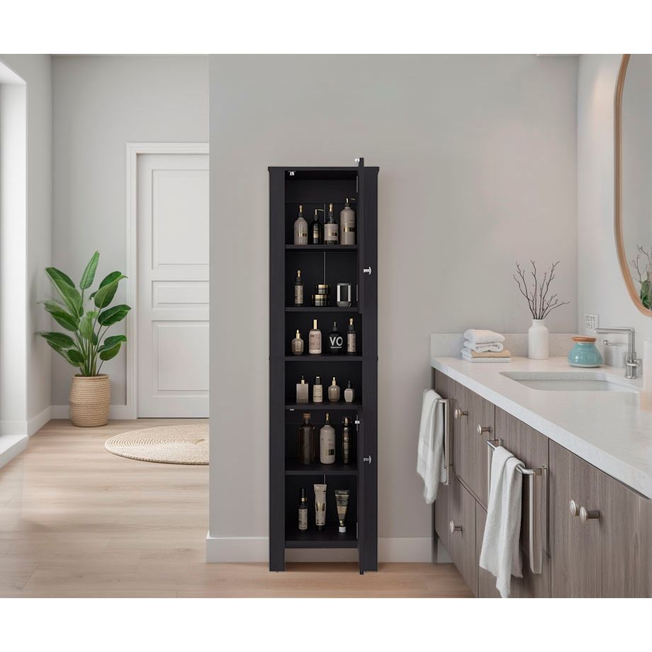 Mueble Auxiliar para Baño Vanessa Wengue 44.1x160.7cm con Tres Entrepaños y con Patas - OTROS MUEBLES PARA BANHO | Bylmo